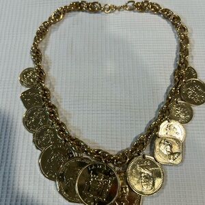 Franklin Mint Golden Caribbean Coins Necklace